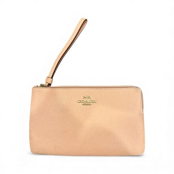 Coach peach Wristlet Clutch