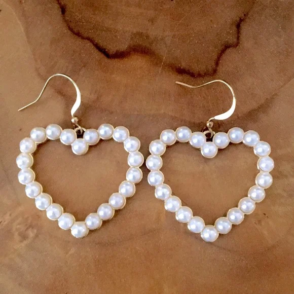 Adorable Pear Heart Statement Earrings