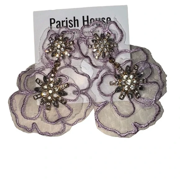 Floral Crystal Earrings
