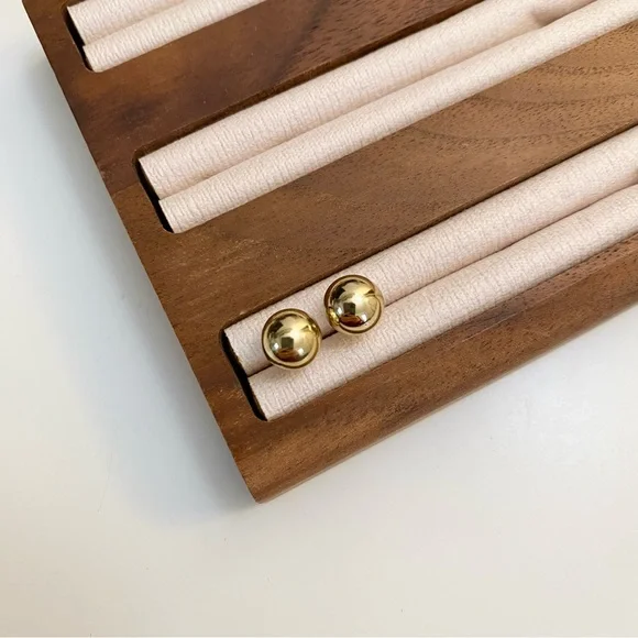 4/$15 Gold Ball Stud Earrings