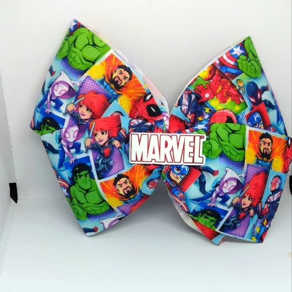 Superhero hair bow