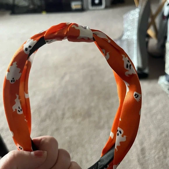 Orange Ghost Print Kids Headband