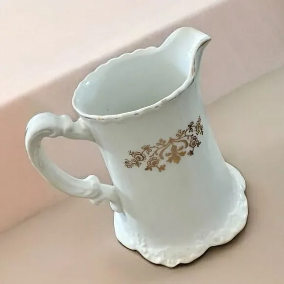 Homer Laughlin Hudson Vintage Creamer Milk Pitcher Floral 1908-1920
