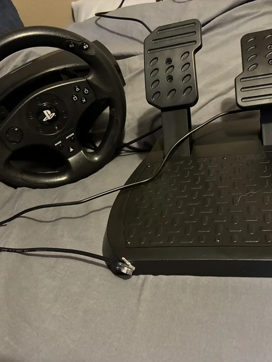 Sony Play Station T 80 Black Racing Wheel and Pedals Controller