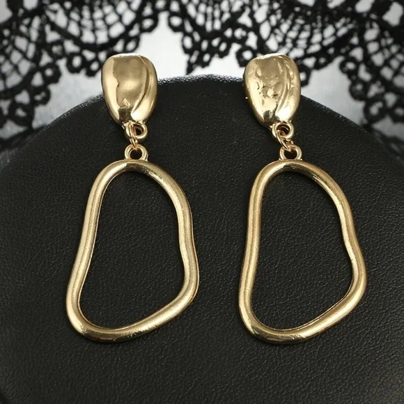 *EMORY* Gold Irregular Shaped Fashion Earrings
