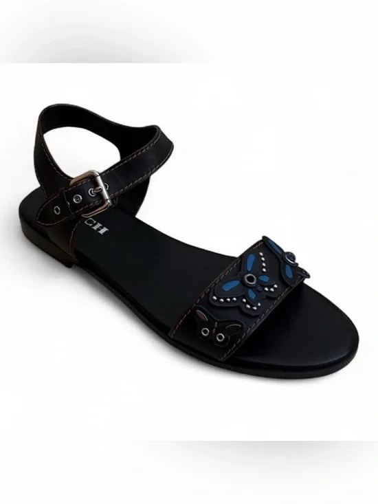 NEW Coach Abby Semi Matte Calf Sandals