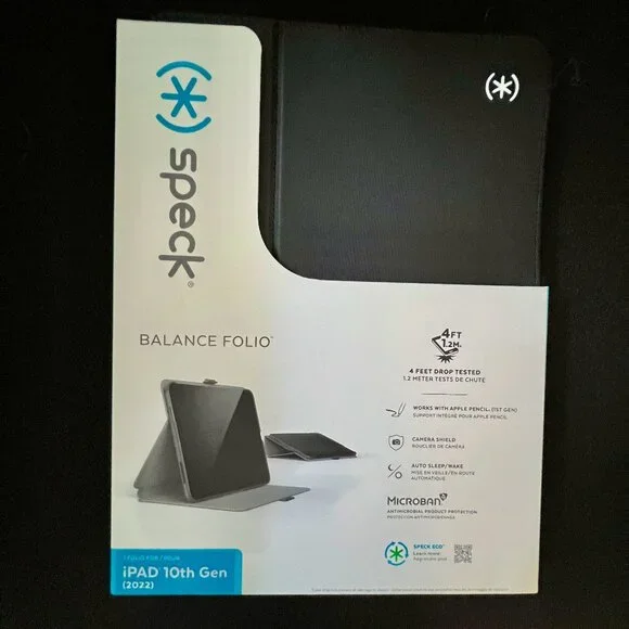 (new) Speck Balance Folio for Ipad 10, 10.2 inch (2022), Black