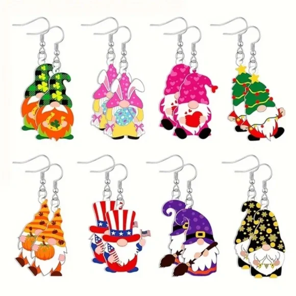 NWT! Holiday Gnome Earrings! 1/$8 OR 2/$14 OR 3/$18!!!