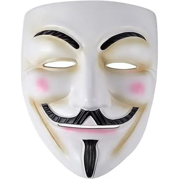 Vendetta Quality Mask Unisex One Size White Anonymous Guy Fawkes Halloween