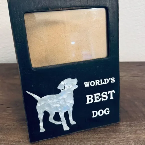 World’s Best Dog Farmhouse Wooden Picture Frame
