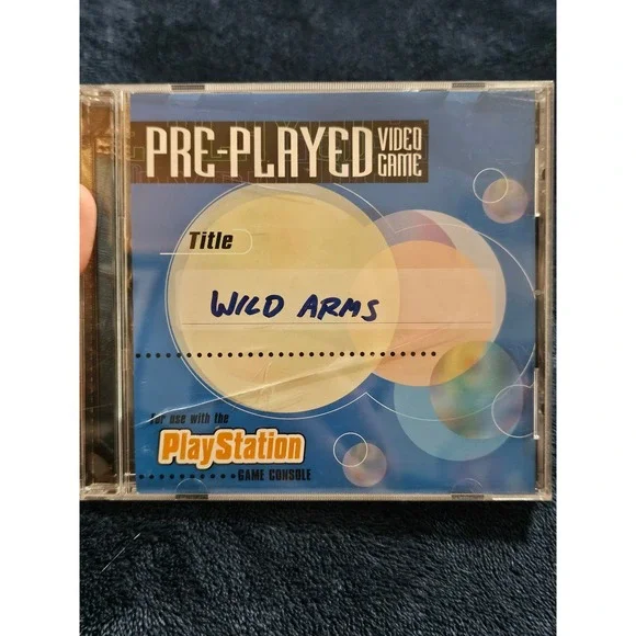 Wild Arms Sony PlayStation 1 PS1 1997 RPG Black Label Disc SCUS-94608 NTSC
