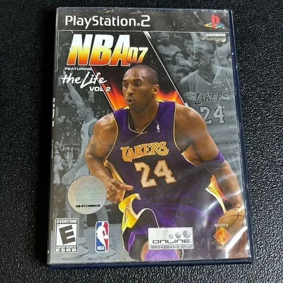NBA 07 The Life Vol. 2 PlayStation 2 Kobe Lakers 24 PS2 Online Broadband Sony‍