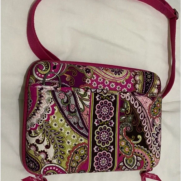 Vera Bradley IPad case. 12x8 inside. Hot pink paisley pattern.