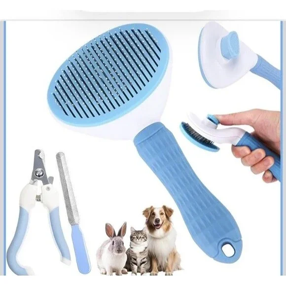 Pet Grooming Brush Nail Clipper FileFor Pet, Stainless Steel,NEW