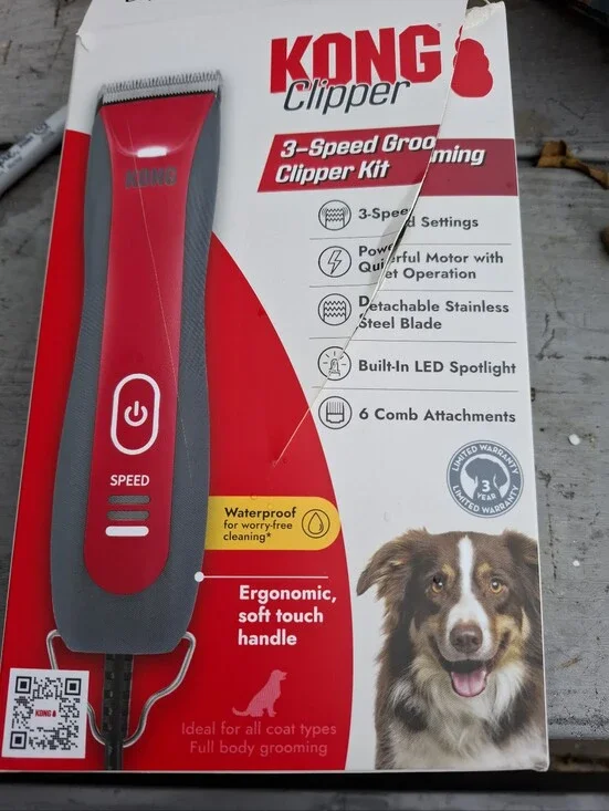 KONG 3-Speed Dog Grooming Clipper Kit Corded