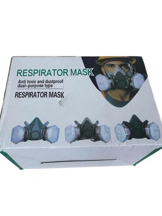 Anti‎ Toxic Dustproof Respirator Mask Set with Goggles 6001CN Filters New in Box