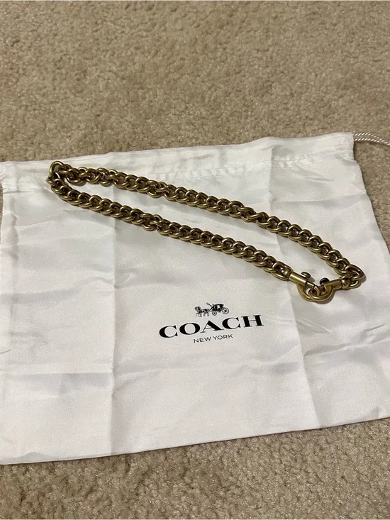Coach Cassie brass chain strap
