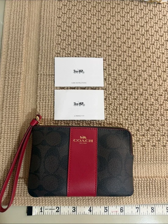 Coach Signature Canvas Wristlet