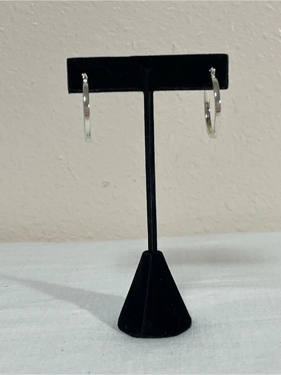 Napier Silver Polished Hoop Earrings
