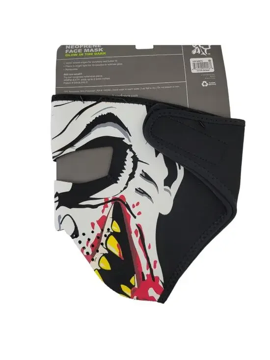 NEW Zan Headgear Full Face Neoprene Vampire Face Mask Glow in the Dark, Biker