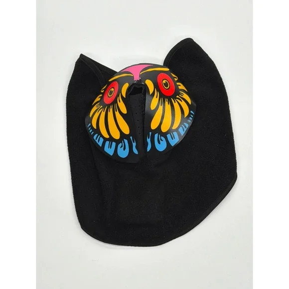 Sound‎ Activated LED Light Up Owl Mask Fleece Balaclava Rave Festival Black AAA