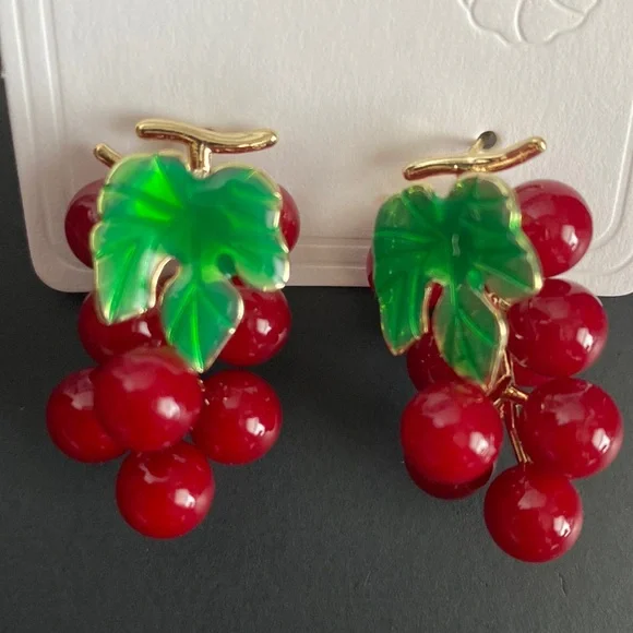 Grape Statement Earrings Boutique Item