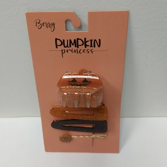 NEW Berry Pumpkin Princess Halloween Autumn Hair Accessory Set