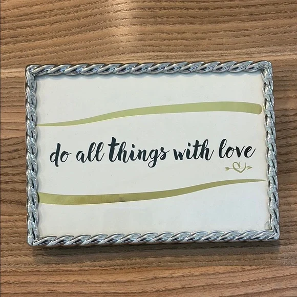 Do All Things With Love Silver 5x7 Picture Frame