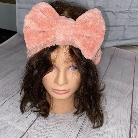 Headband elastic wrap w/bow little girls