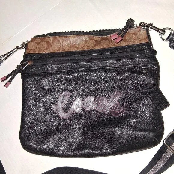 Coach Vale File Brown Crossbody Bag