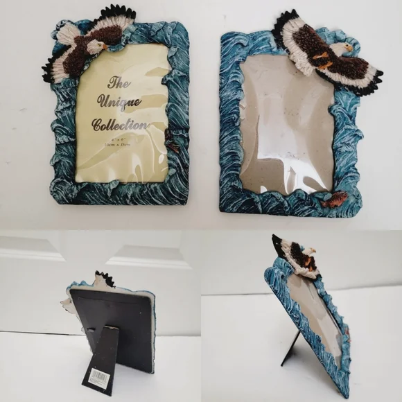 SET OF 2 eagle and fish 3D pictures frames, ocean 3D 4