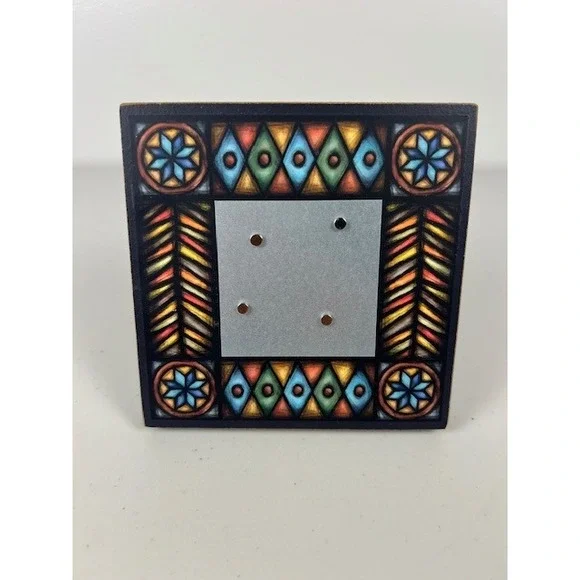 Michael Macone Spooner Creek Magnetic Art Block Photo Frame Stained Glass Style