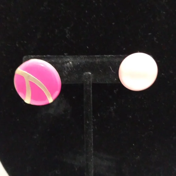 Two Pairs of Pink Earrings. Light Pink & Hot Pink.