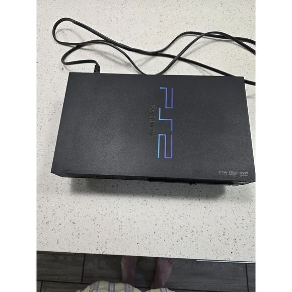 Sony PlayStation 2 Black Console and 8MB memory card. Playstation for parts only