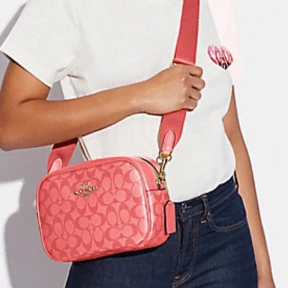 Coach Signature Pink Crossbody Bag