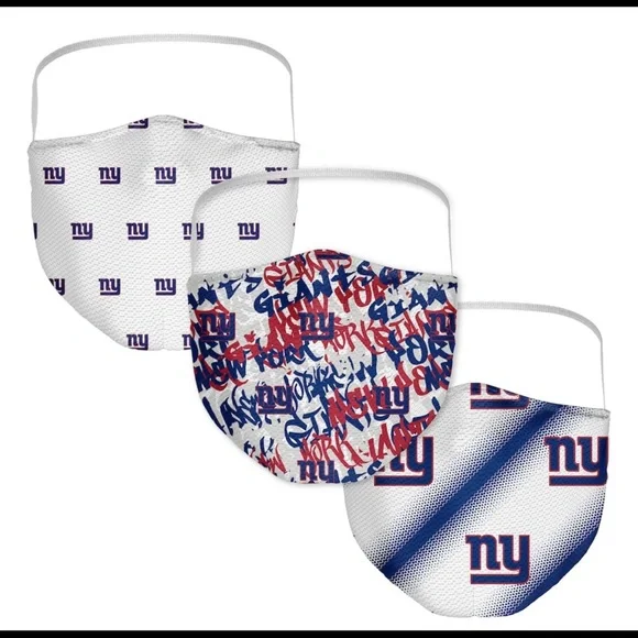 NWT New York Giants 3 Pack Face Masks 486