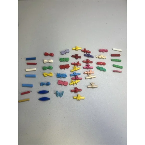 Vintage Girl Hair Clips Lot Of 45