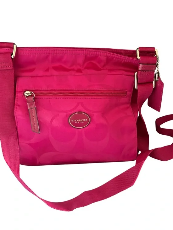 Coach Hot Pink Signature Crossbody Bag