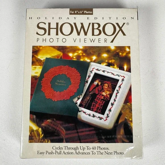 Burnes Showbox Photo Viewer HOLIDAY Cycles 40 Photo 4x6 Vintage NOS Switzerland