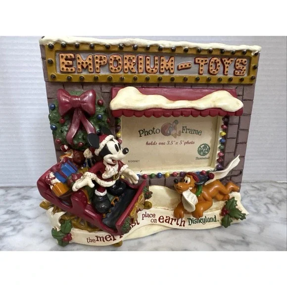 Disney Christmas Picture Photo Frame  Emporium Toys 3D Disneyland-READ