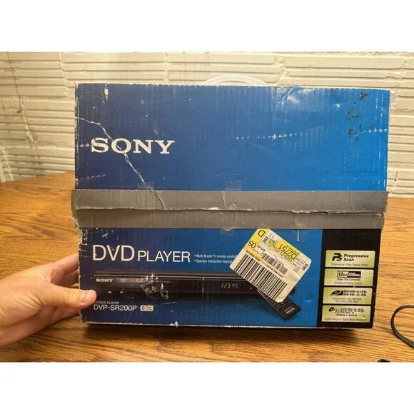 Sony CD/DVD/DVD+RW/+R/+R DL/-RW/-R/-R DL/JPEG/MP3; REMOTE,‎ DVP-SR200P, TESTED