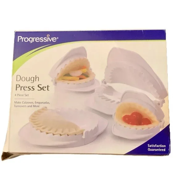 Dough Press 4-PC Kitchen Tool Set New Open Box Calzones Empanadas Turnovers
