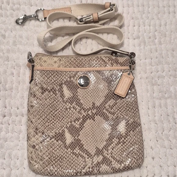 Coach Snakeskin Pattern Crossbody Bag
