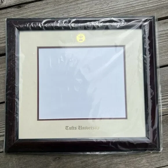 Tufts University Black Cherry Diploma Frame Cream