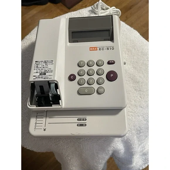 Max Electric Check Writer Ec-510 36426 fromJAPAN, Missing Cover