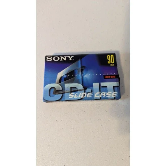 Sony CD-IT Slide Case 90 min High Bias Blank Audio Cassettes - New