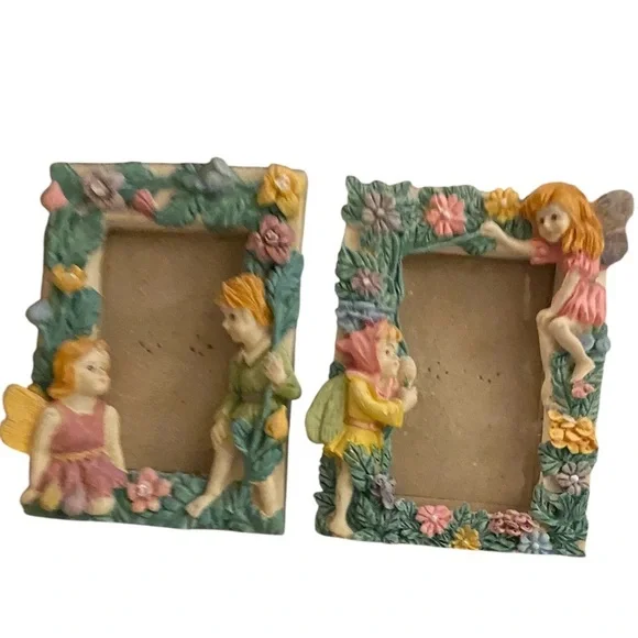 Vintage 90s Fairy Garden Picture mini Frame Set Multicolor girlhoodcore gifts