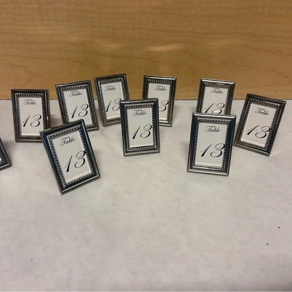 Wedding / Event /  Silver Table Number Frames Set