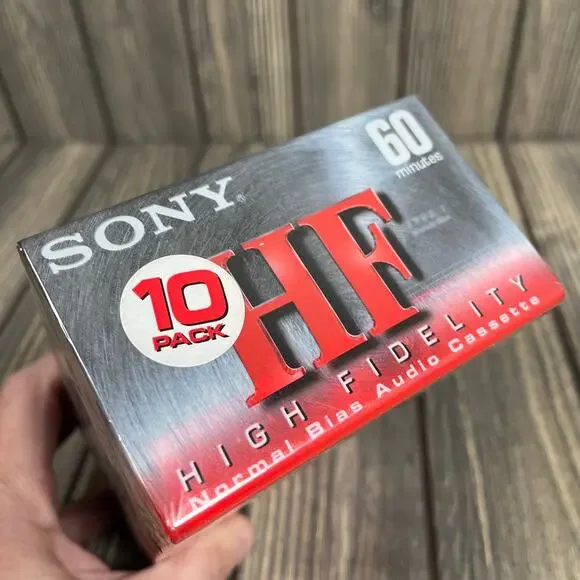 Sony High Fidelity Audio Cassette Tape 60 Minutes 10 Pack C-60HFC SP‎ II