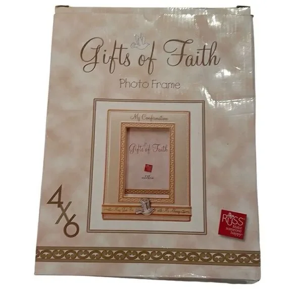 *NEW* Russ Berrie Gifts of Faith Porcelain Confirmation Picture Frame 4